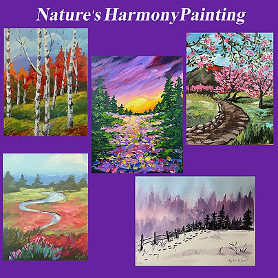 5 Nature's Harmony paintings video tutorial!