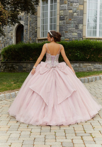 slim fit dress slacks Elizabeth K GL3104 - Jewel Mesh Quinceanera Ballgown Xs / Rose Gold main image 0