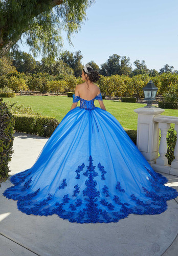 neon blue quinceanera dresses Amarra 54224 Beaded Ball Gown Long Quinceanera Dress