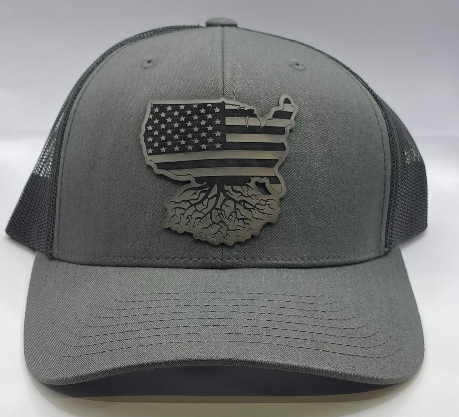 USA Roots Charcoal-Black Richardson Trucker