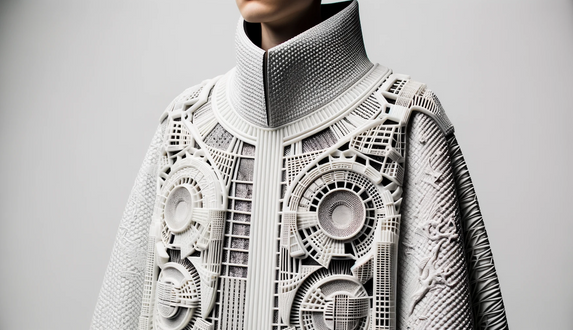 futuristic design white garment