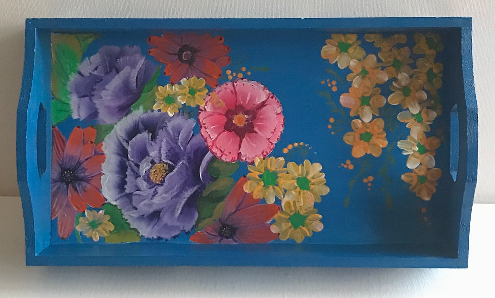 Thumbnail: Wooden Tray Flowers