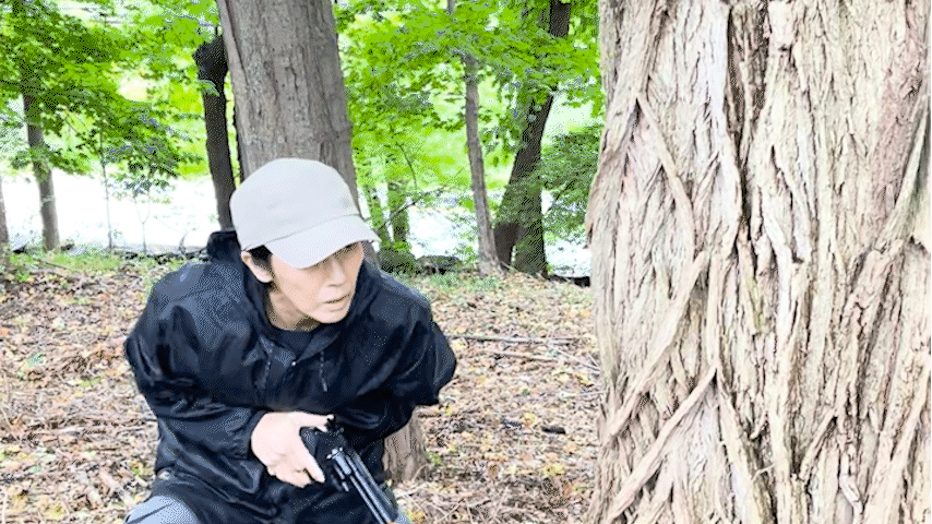 Kyo Kasumi Gun fight demonstration prop