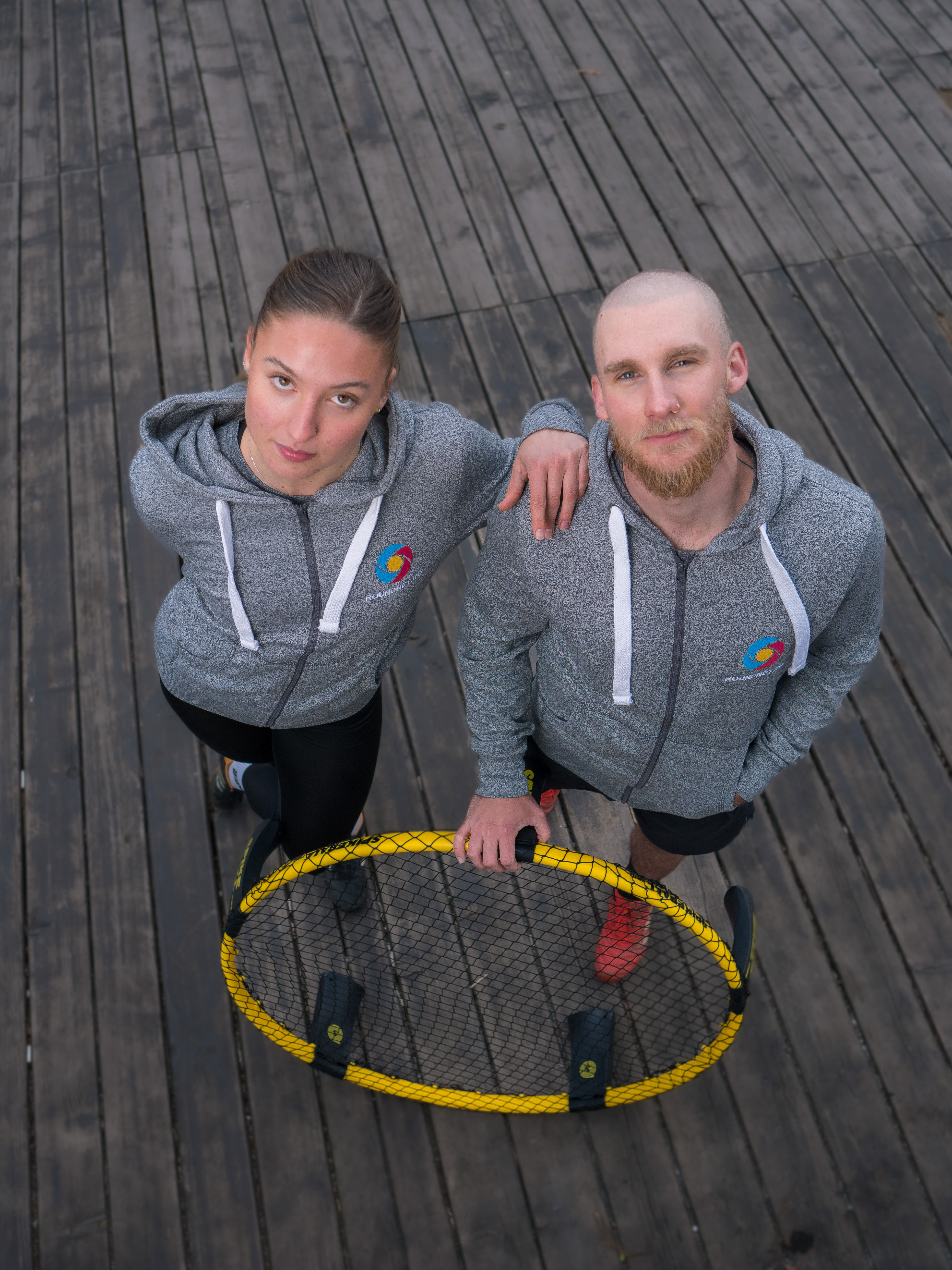 Hoodie Unisex Grey&White