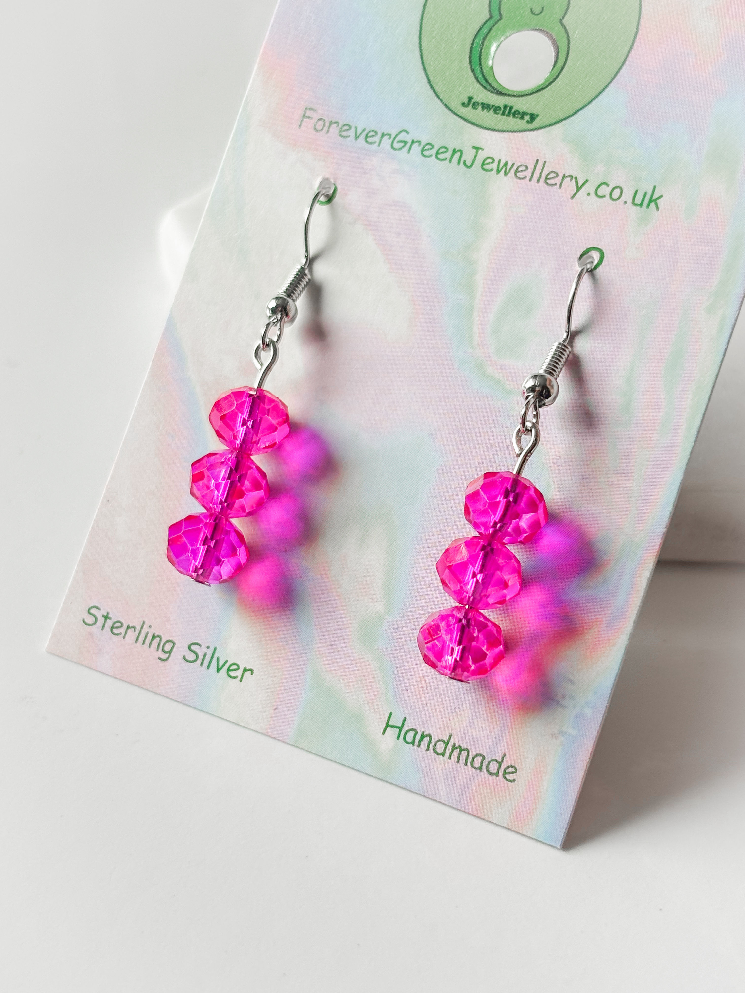 Pink Crystal Earrings