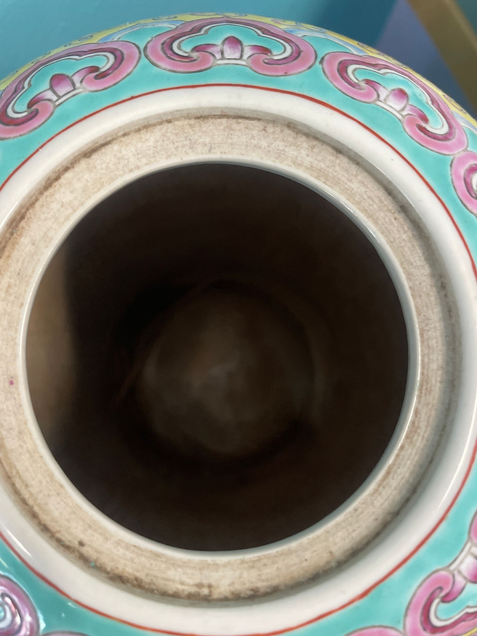 Thumbnail: Lotus & Peony Hand-painted Porcelain Vase