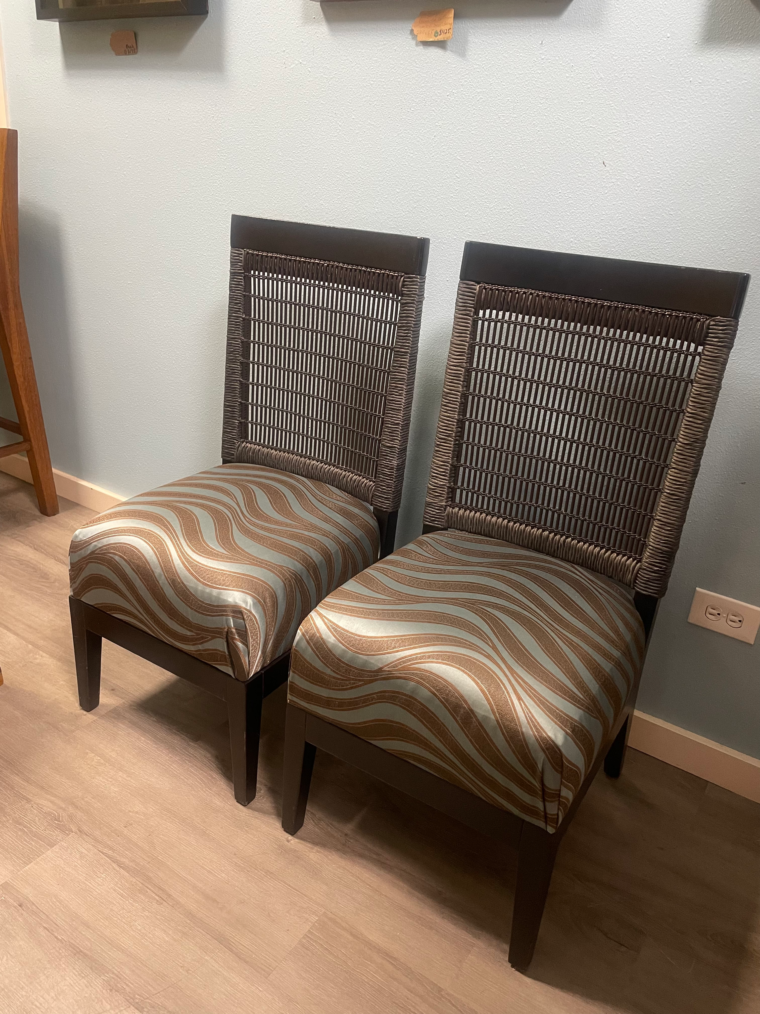 Contemporary Tropical Side Chair Set