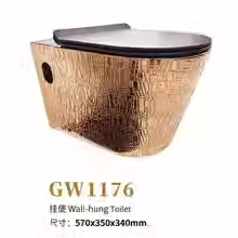 Thumbnail: Bathroom Colorful Wall Hung Ceramic WC Wall Mounted Suspension Toilet F1600-1A