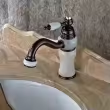 Thumbnail: Luxury New Natural Marble Decoration Bathroom Lavatory Basin Vessel Sink Mixer