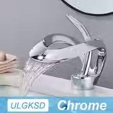 Thumbnail: Flying Saucer Bathroom Basin Faucet Creative Hollowed Out Design Mixer Tap Basin