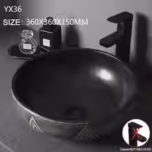 CX504AF Ceramic Table Sink Rectangular Bathroom Vessel Sink Vanity Bowl Art