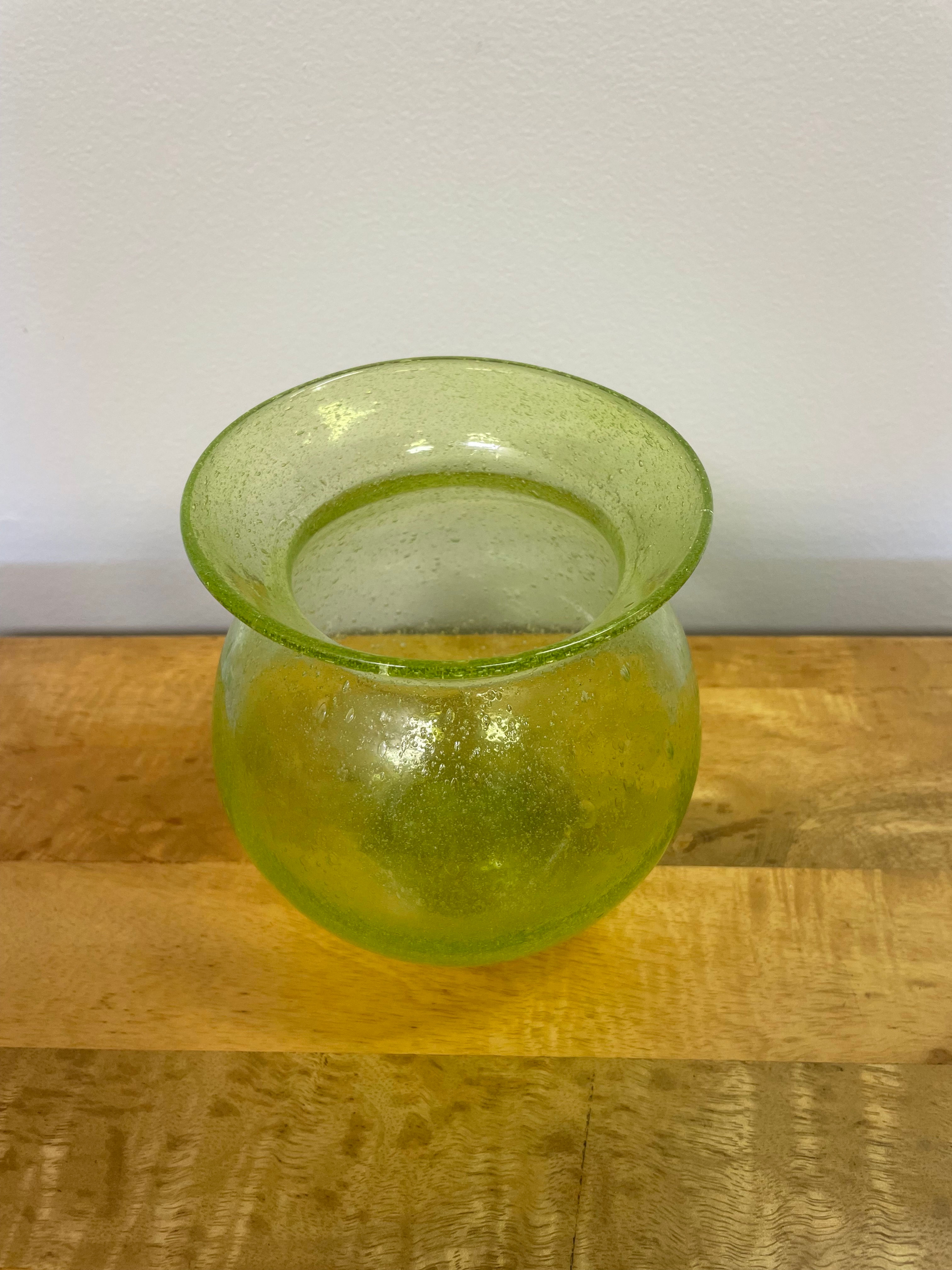 Hand-blown Bubble Glass Vase