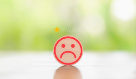 review rating 1 star concept, low quality, and unhappy. bad review icon dissatisfied. Expe
