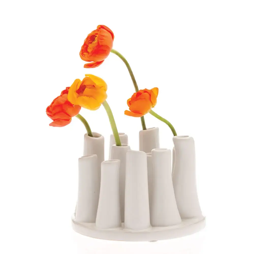 "Pooley" Round Vase - White