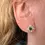 Thumbnail: Emily Amey - 14kt Gold, Demantoid Garnet & Diamond Stud Earrings