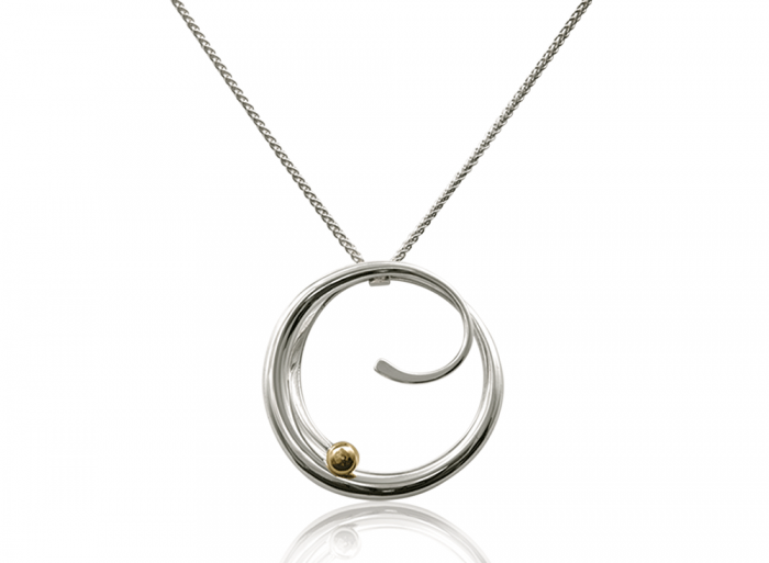 "Bindu" Pendant - Sterling & 14kt Gold