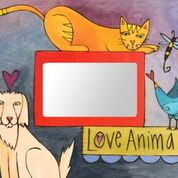 "Love Animals" Wood Picture Frame