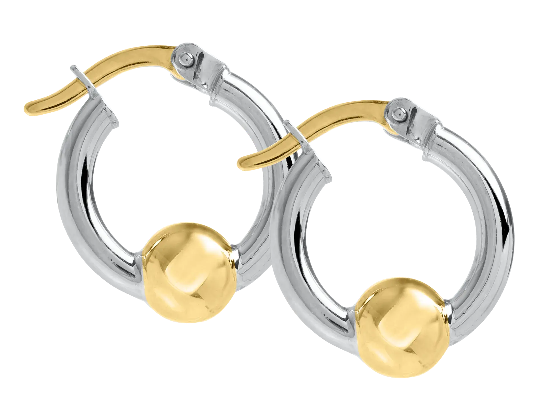 "Cape Cod" Hoops (Mini) - Sterling & 14kt
