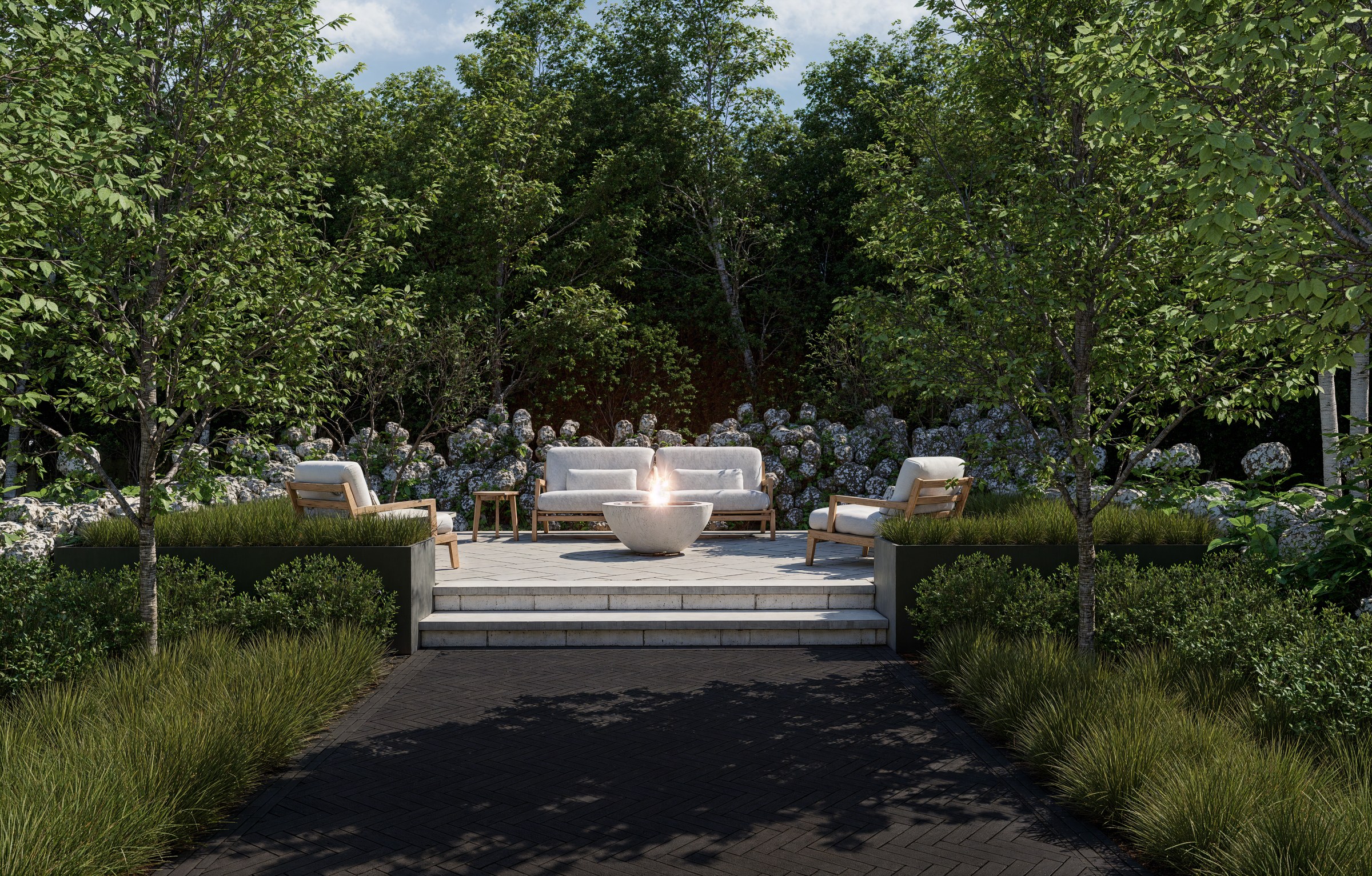 Fireside landscape