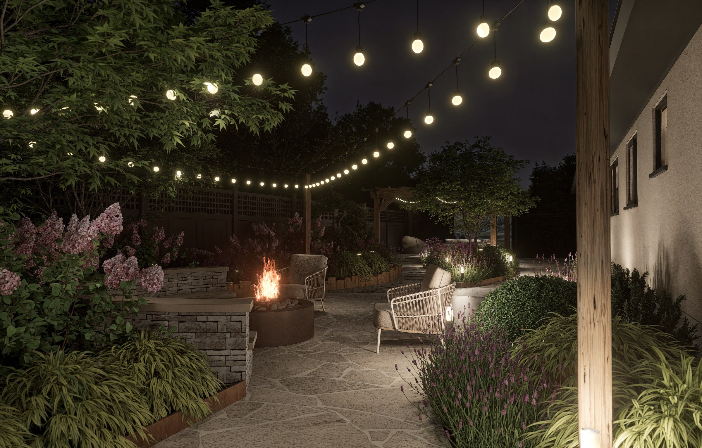 Evening Garden landscape