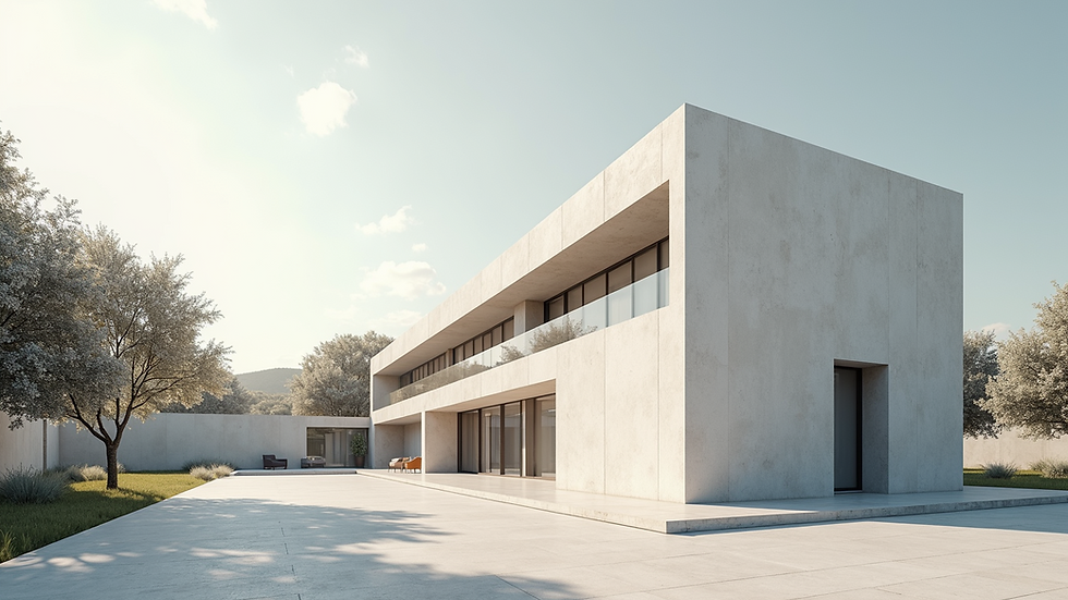 Plano digital 3D de un edificio con detalles estructurales