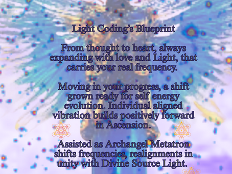 Light Codings Blueprint, Assisted as Archangel Metatron shifts frequencies, realignments in unity with Divine Source Light. Janett Wawrzyniak, Ph.D., MTMetoPH