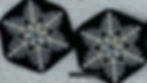 Two identical lab-grown snowflakes