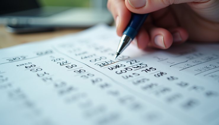 Κοντινή λήψη σημειώσεων και στατιστικών στοιχείων σε χαρτί