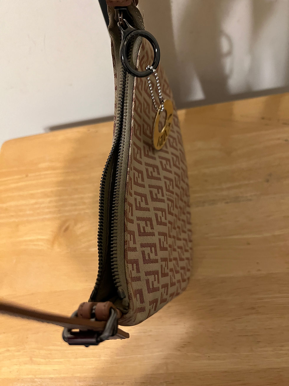 Thumbnail: Fendi Zucchino Oyster Hobo Bag