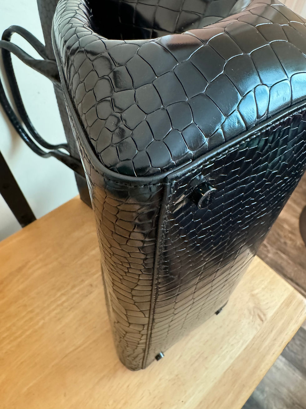 Thumbnail: Alia Paris Crocodile Leather Satchel