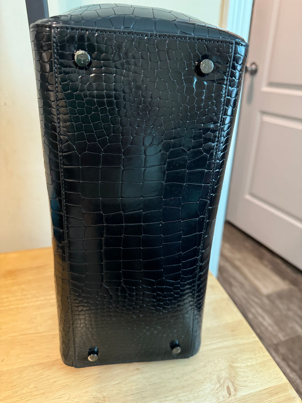 Thumbnail: Alia Paris Crocodile Leather Satchel