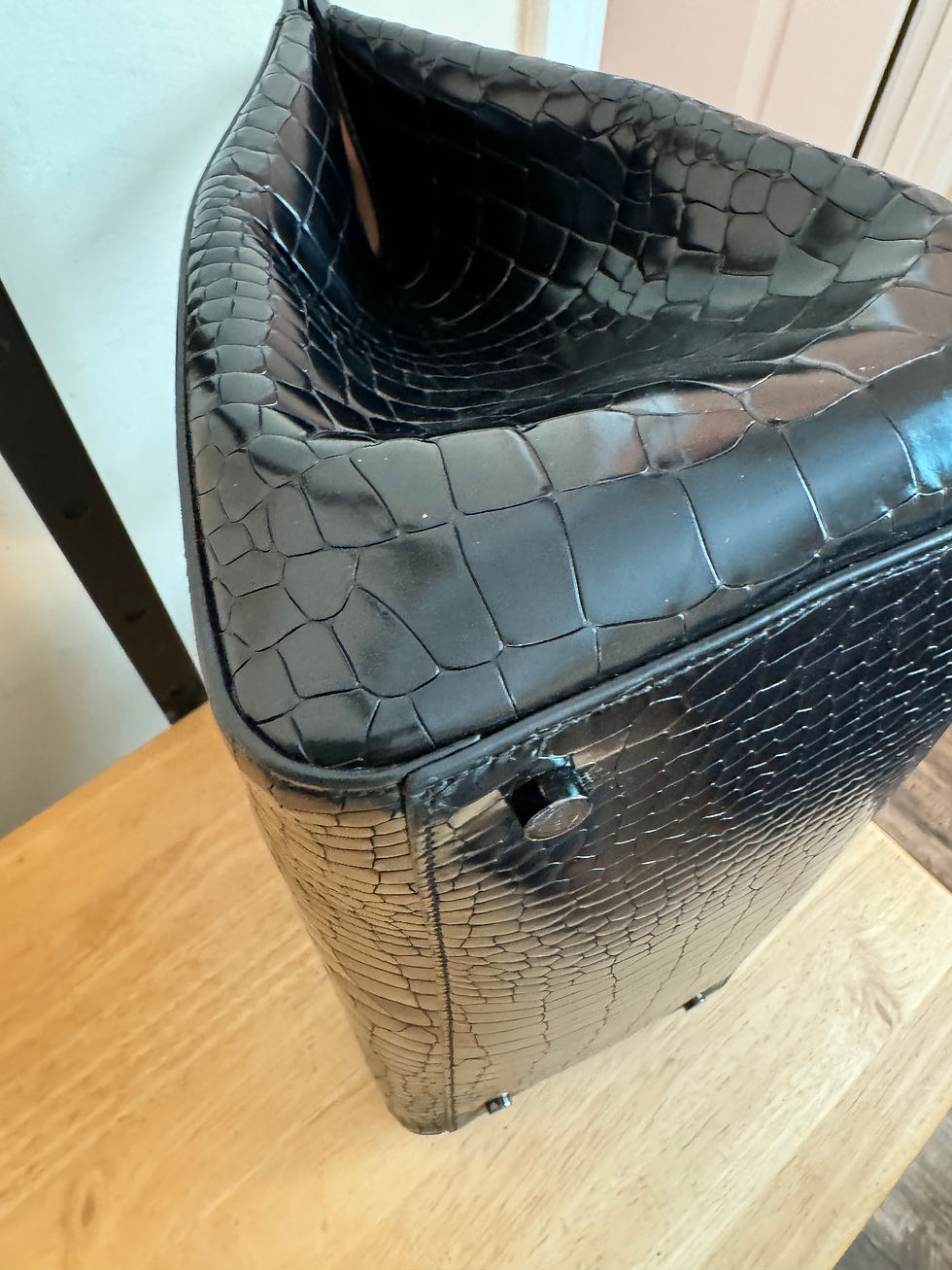Thumbnail: Alia Paris Crocodile Leather Satchel