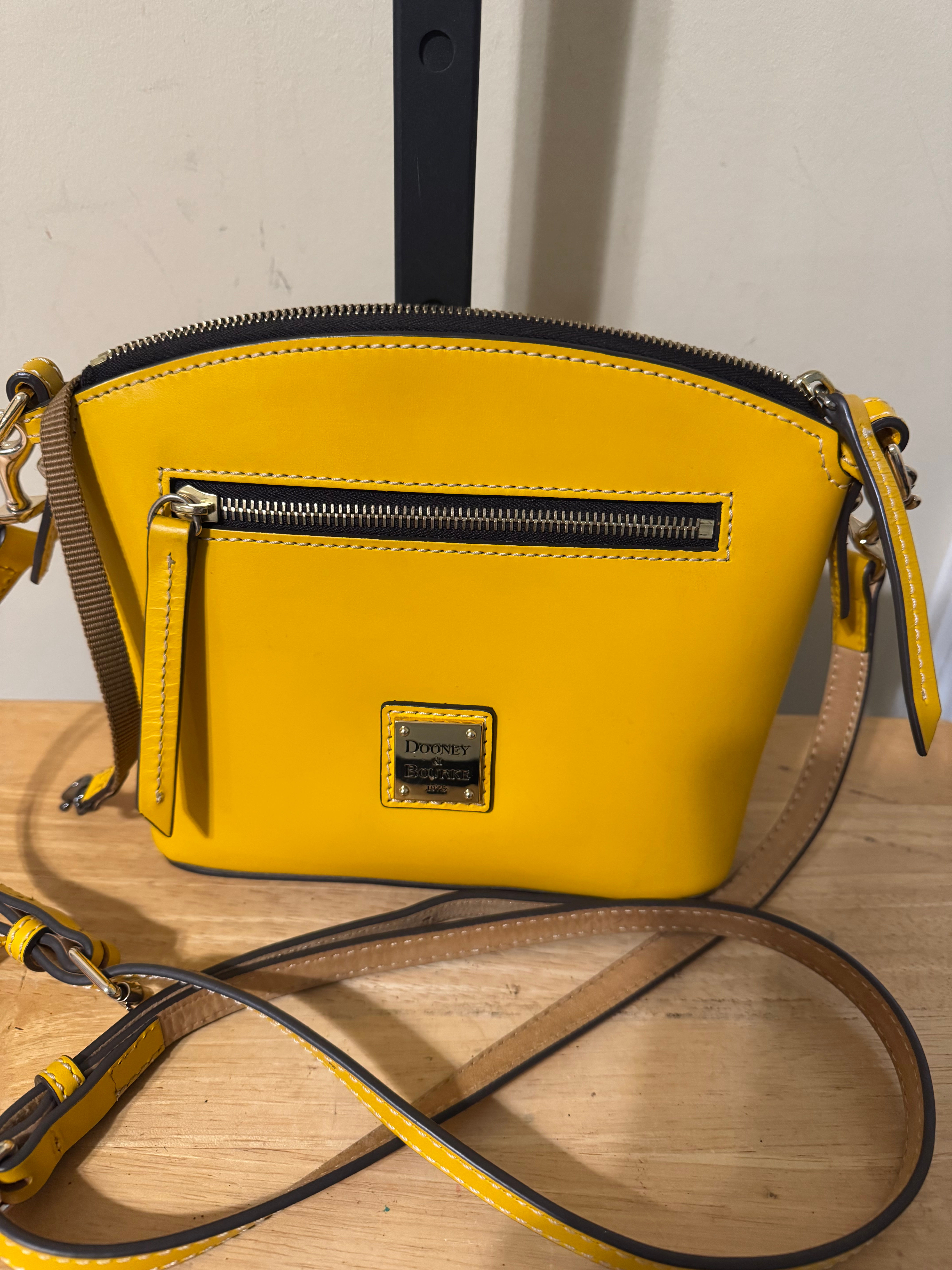 Dooney & Bourke Yellow Leather Satchel