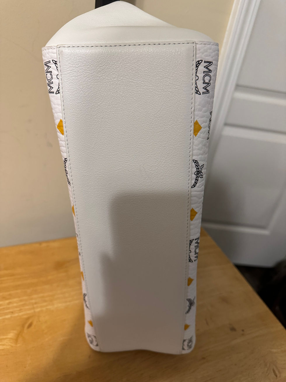Thumbnail: MCM White Signature Logo Tote