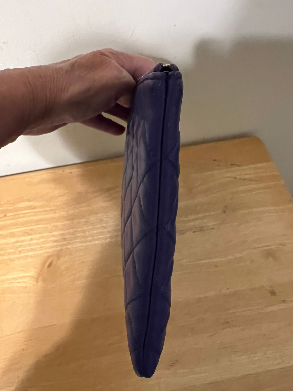 Thumbnail: Chanel Purple Lambskin Quilted Clutch