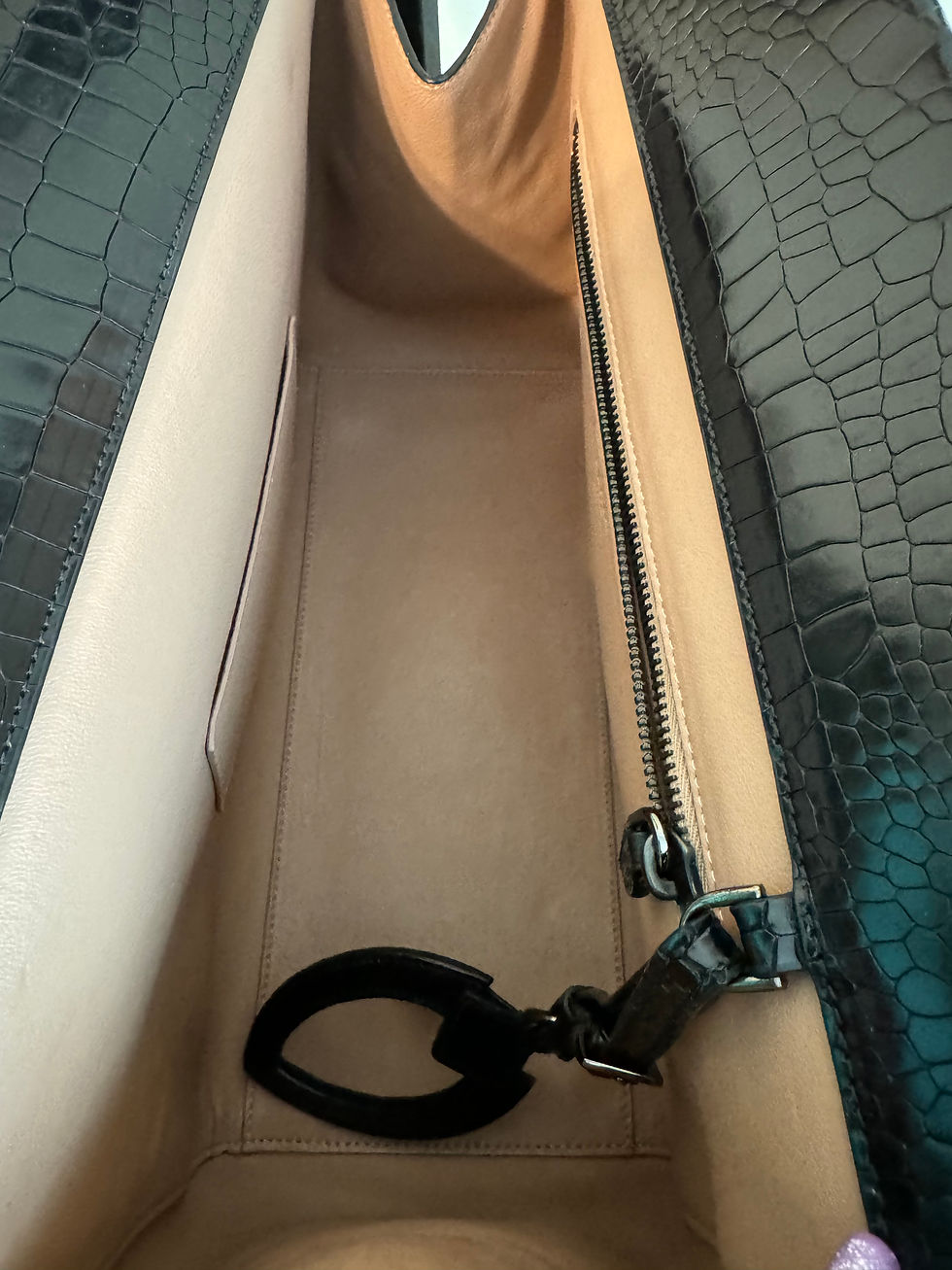 Thumbnail: Alia Paris Crocodile Leather Satchel