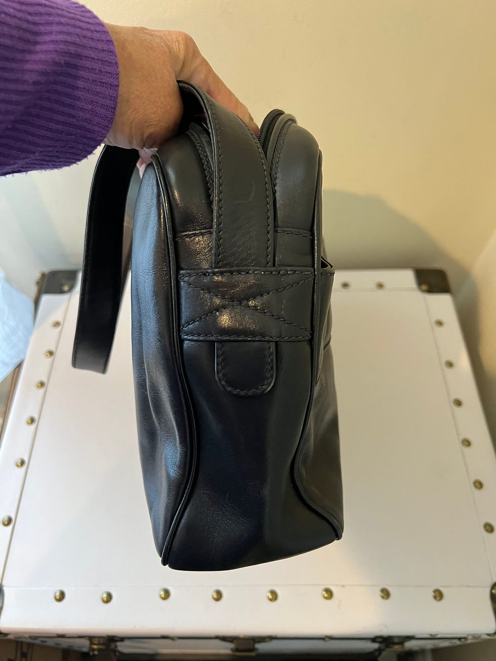 Thumbnail: Gucci Black Leather Satchel w/Agenda & Card Holder