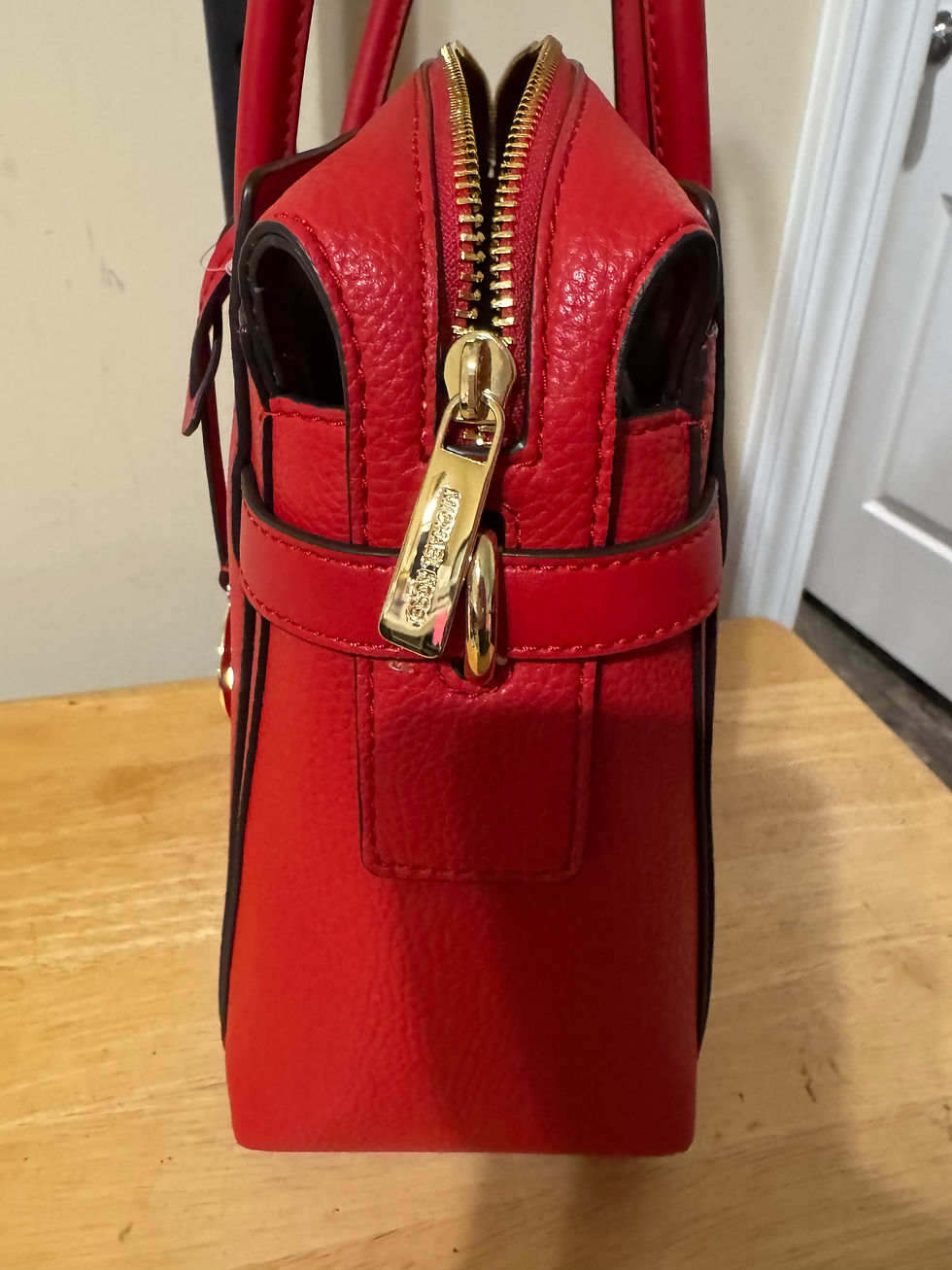 Thumbnail: Michael Kors Mercer Red Leather Satchel