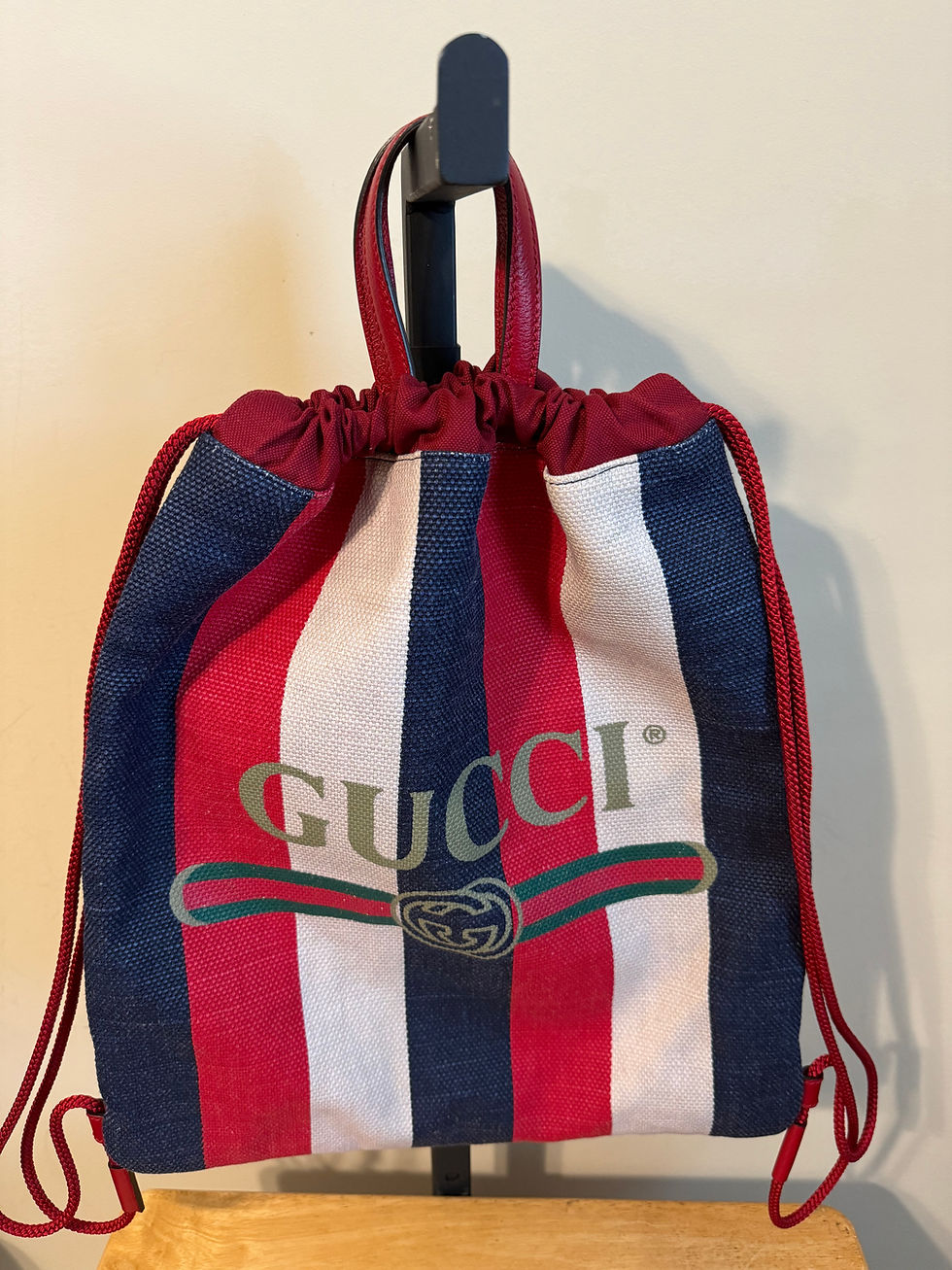Thumbnail: Gucci Sylvia Canvas Drawstring Backpack
