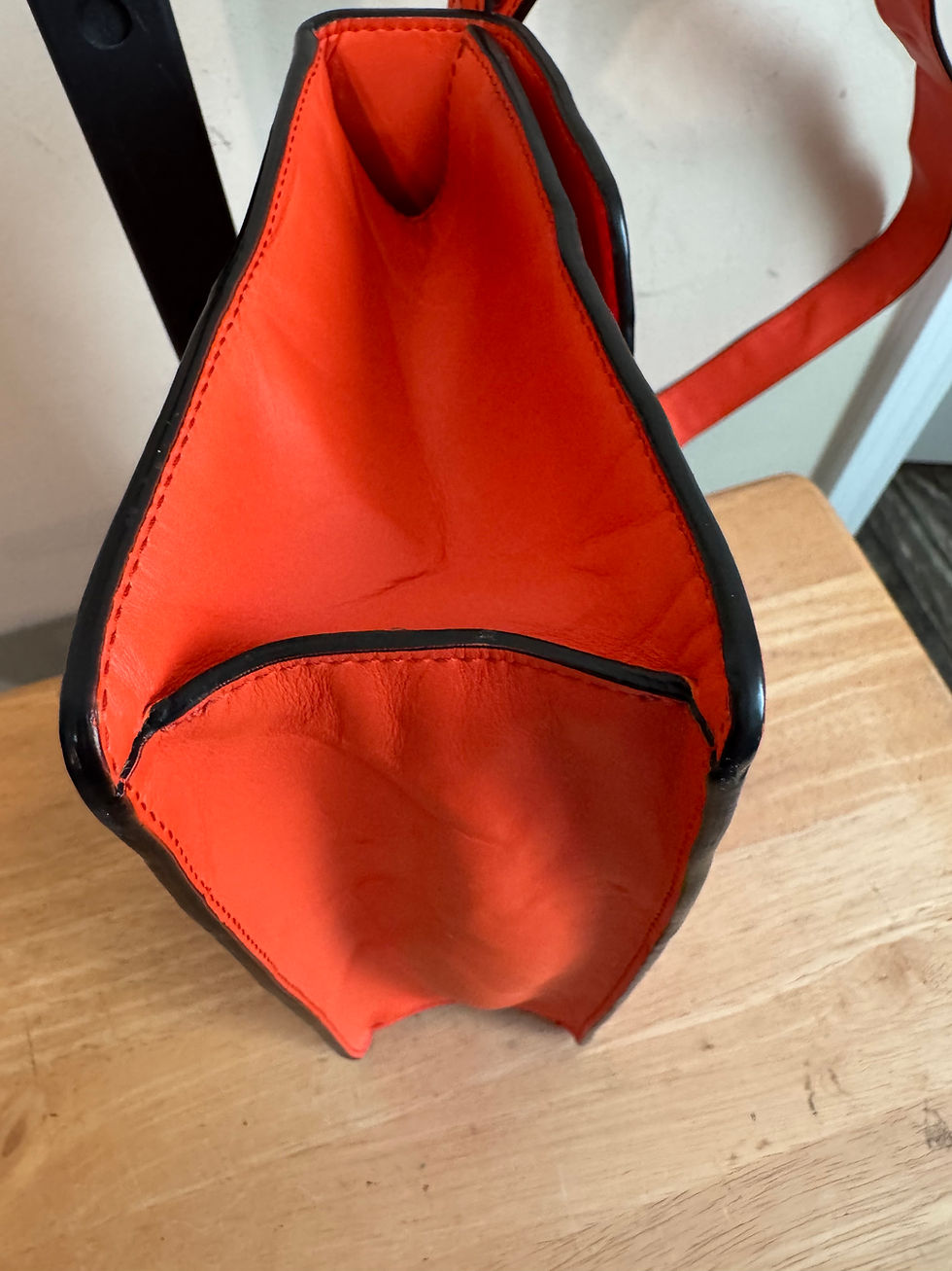 Thumbnail: Gucci Slvie Orange Leather Shoulder Bag