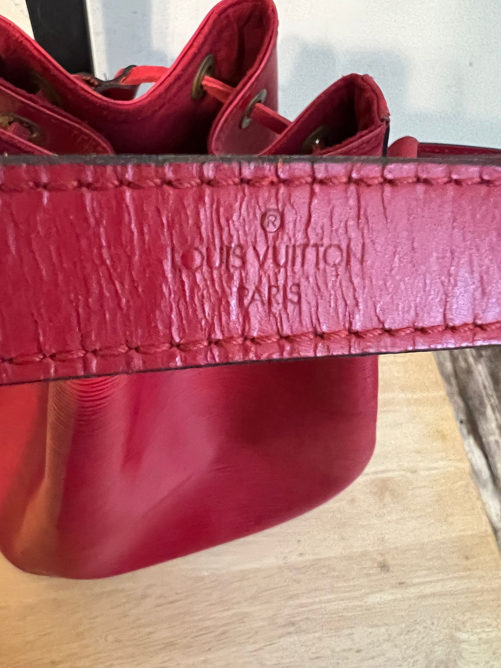 Thumbnail: Louis Vuitton Red Epi Bucket Bag