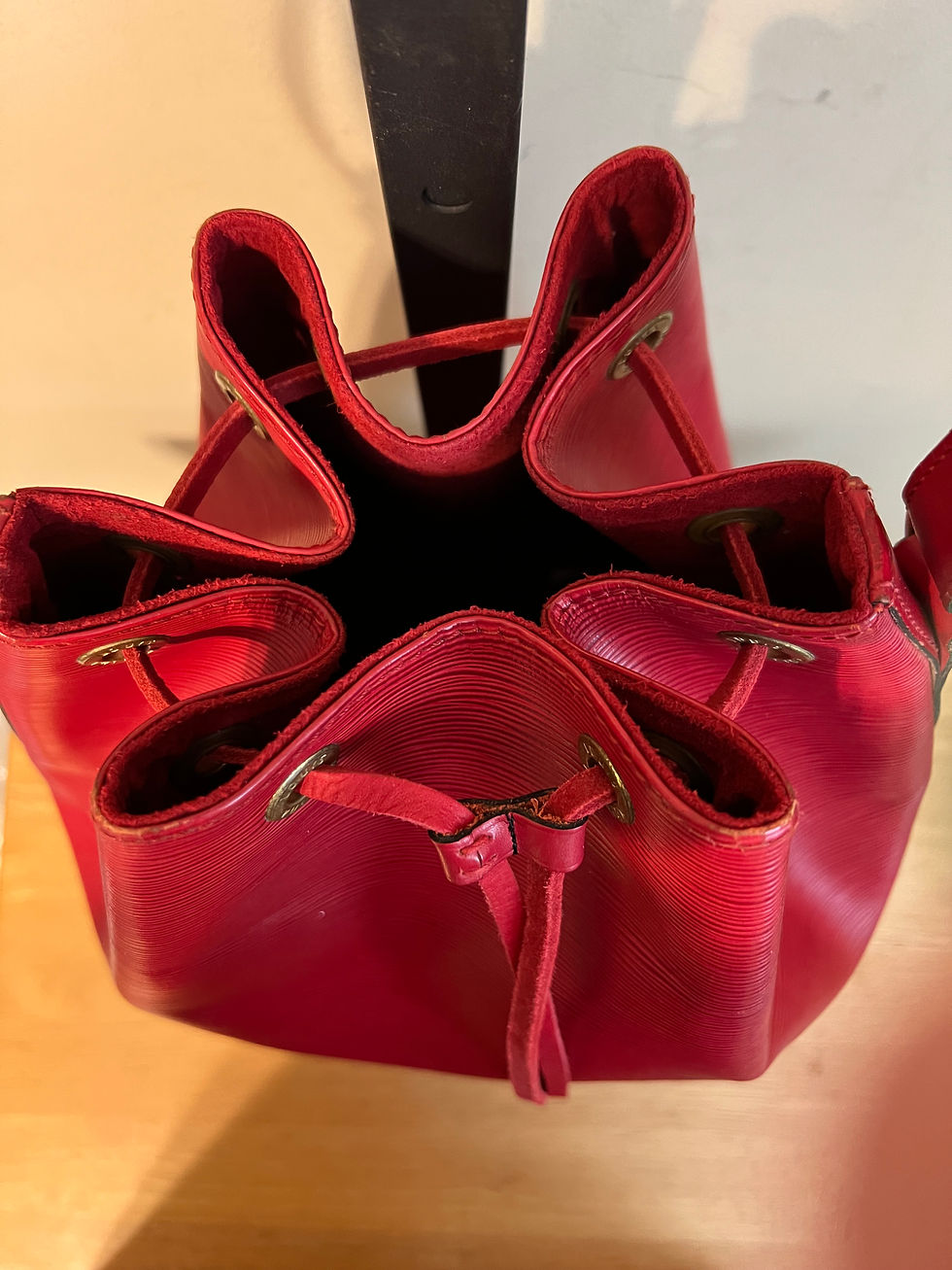 Thumbnail: Louis Vuitton Red Epi Bucket Bag