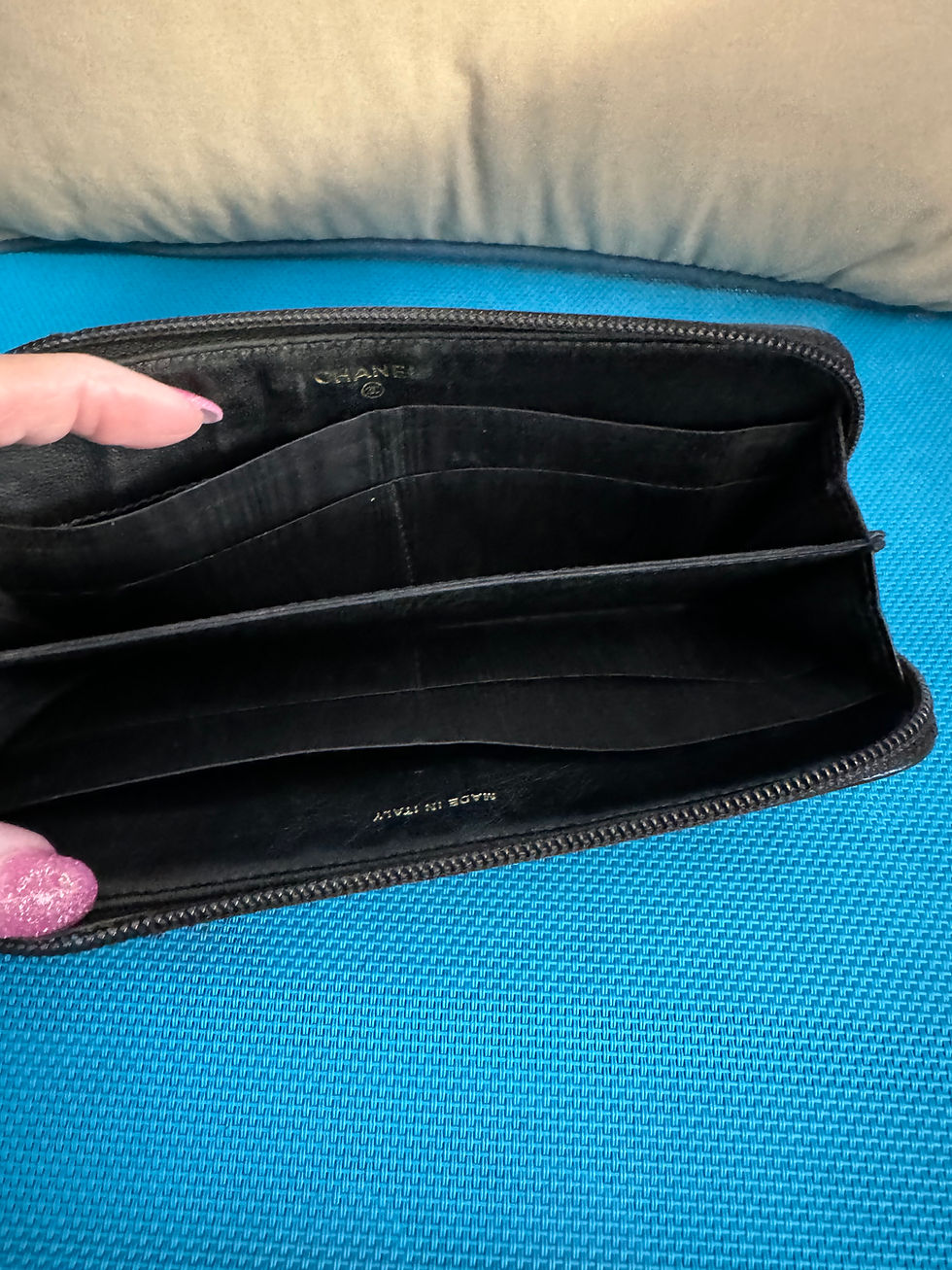 Thumbnail: Chanel Black Caviar Leather Wallet