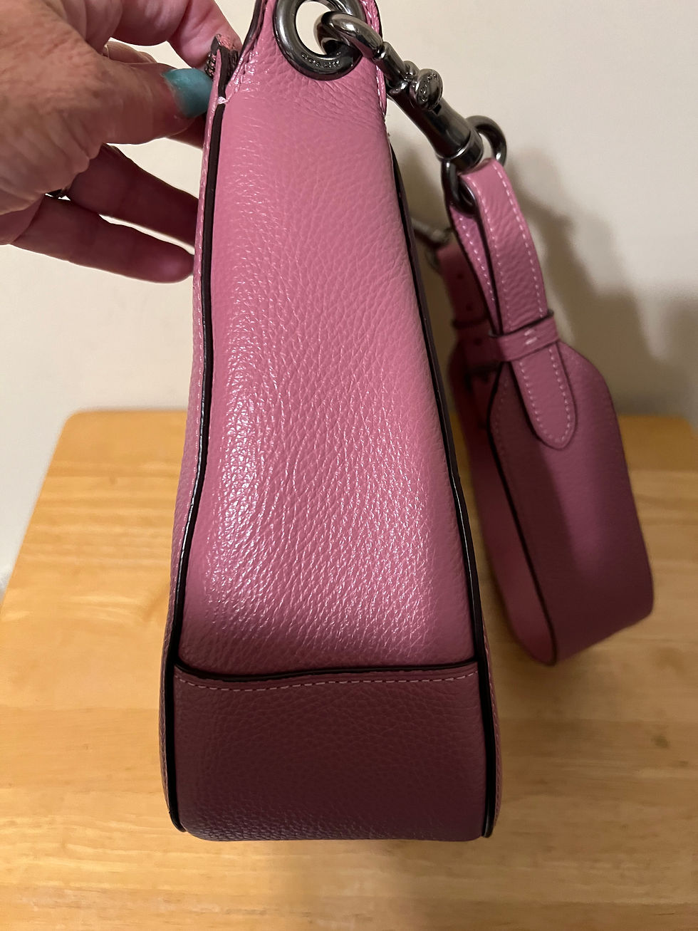 Thumbnail: Coach Pink Pepple Leather Satchel