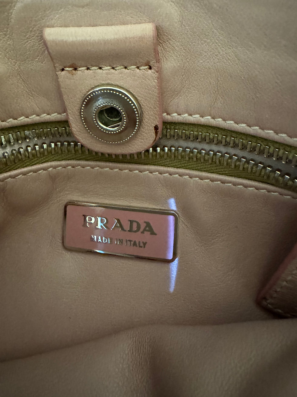 Thumbnail: Prada Beige Lambskin Tassel Bag
