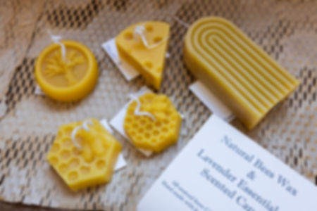 Natural Bees Wax  & Lavender Essential Oil Scented Candles