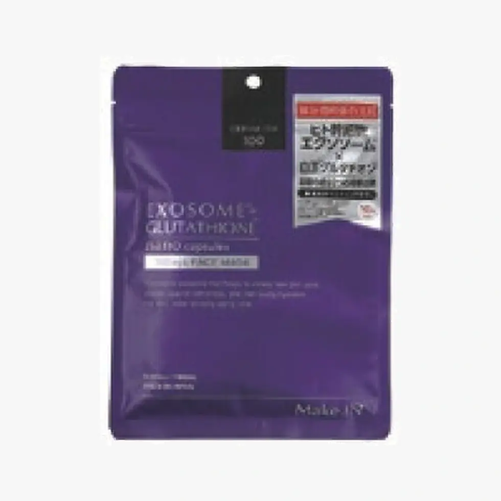 Make.iN エクソソーム+グルタチオン 10Days フェイスマスク・10枚入/美容液160ml。商品写真