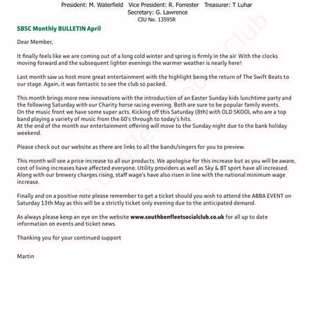 SBSC Monthly Bulletin April 2023