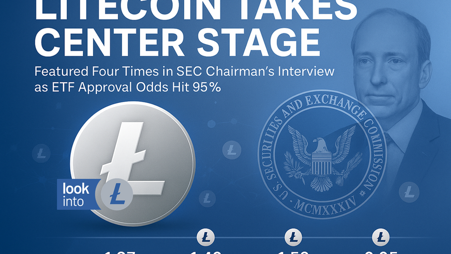 Litecoin Takes Center Stage: Featured Four Times in SEC Chairman’s First Interview as Approval Odds Hit 95%
