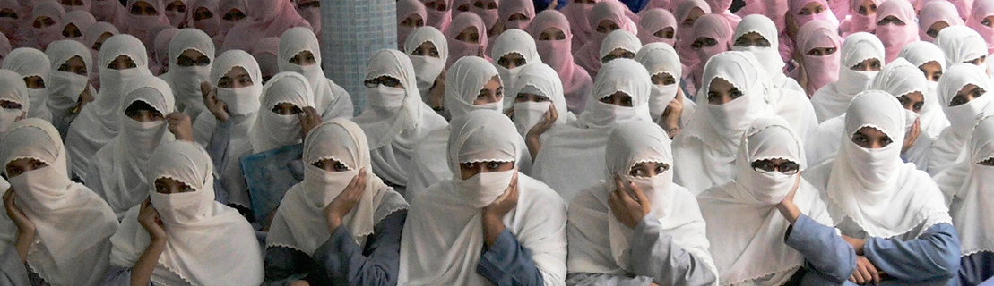 girls in a madrasa in Pakistan